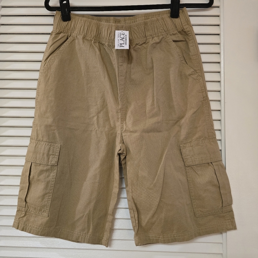 The Children's Place - (NWT) Boy's 100% Cotton Dark Tan Slim Fit Cargo Shorts